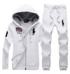 ralph lauren coton survetement filles usa flag blanc